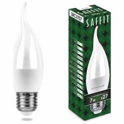 SAFFIT.Лампа светодиодная 7Вт  7Вт/4000K/230В/E27/C37T