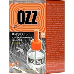 OZZ.Жидкость от комаров Ультра 21012 45мл/60 ночей д/электрофумигатора