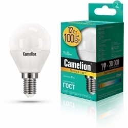 Camelion.Лампа светодиодная 12 Вт 4500K-E14 шарик