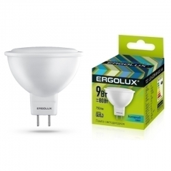 Ergolux.Лампа светодиодная 9 Вт 4500K-GU5.3