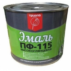 ТРИОЛЬ.Эмаль алкидная ПФ-115 черная 0,8кг